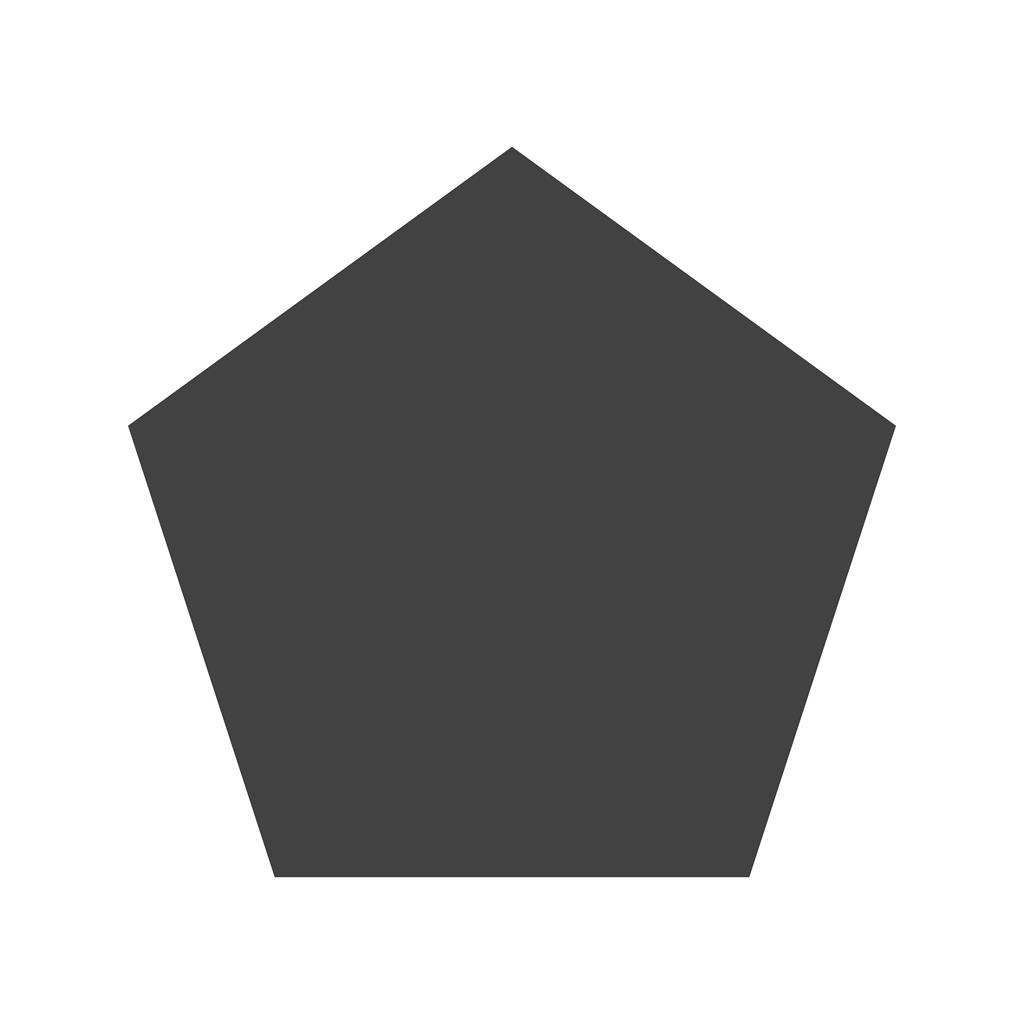 Pentagon Glyph Icon - IconBunny