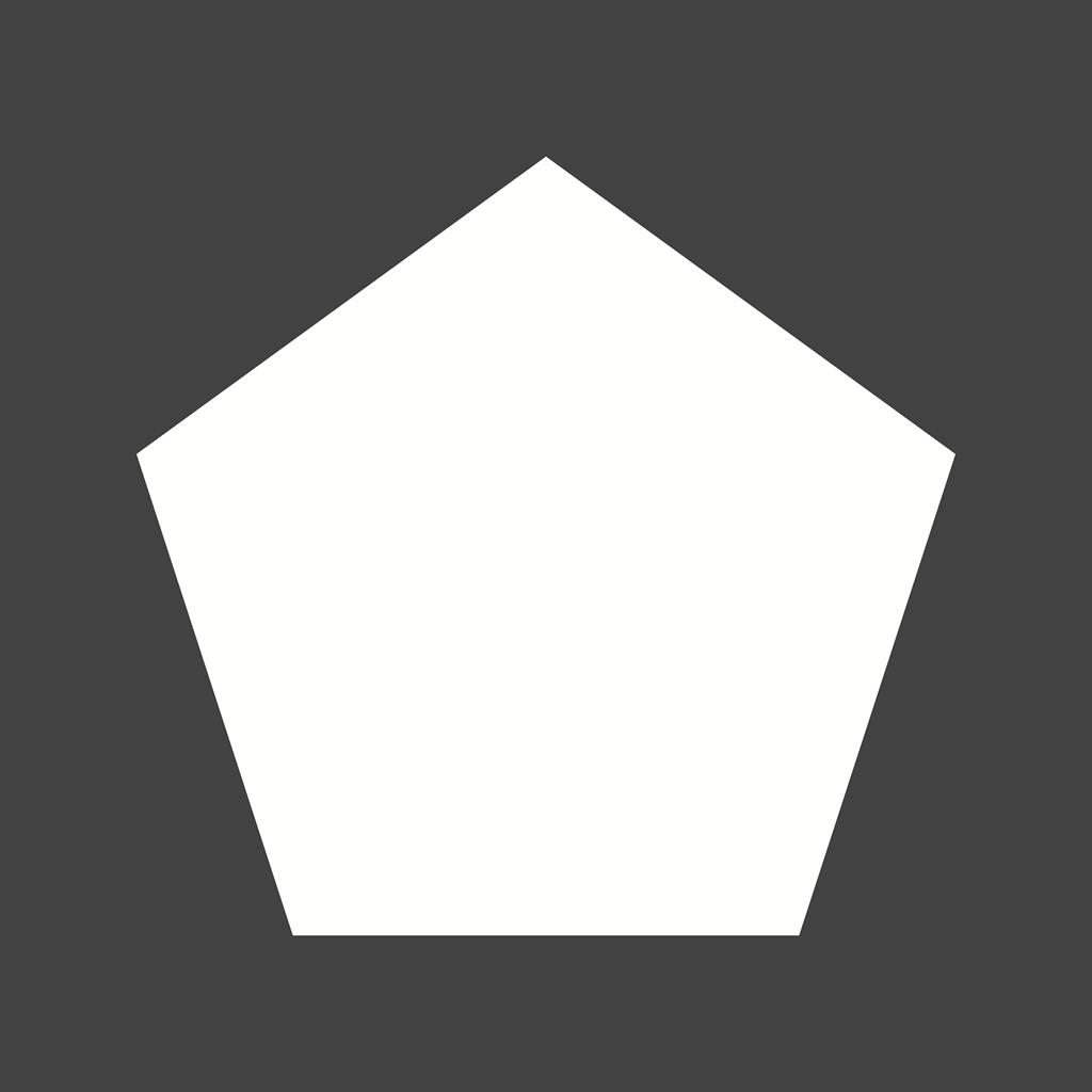 Pentagon Glyph Inverted Icon - IconBunny