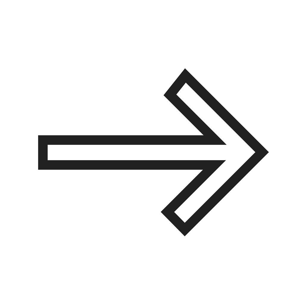 Arrow Line Icon - IconBunny