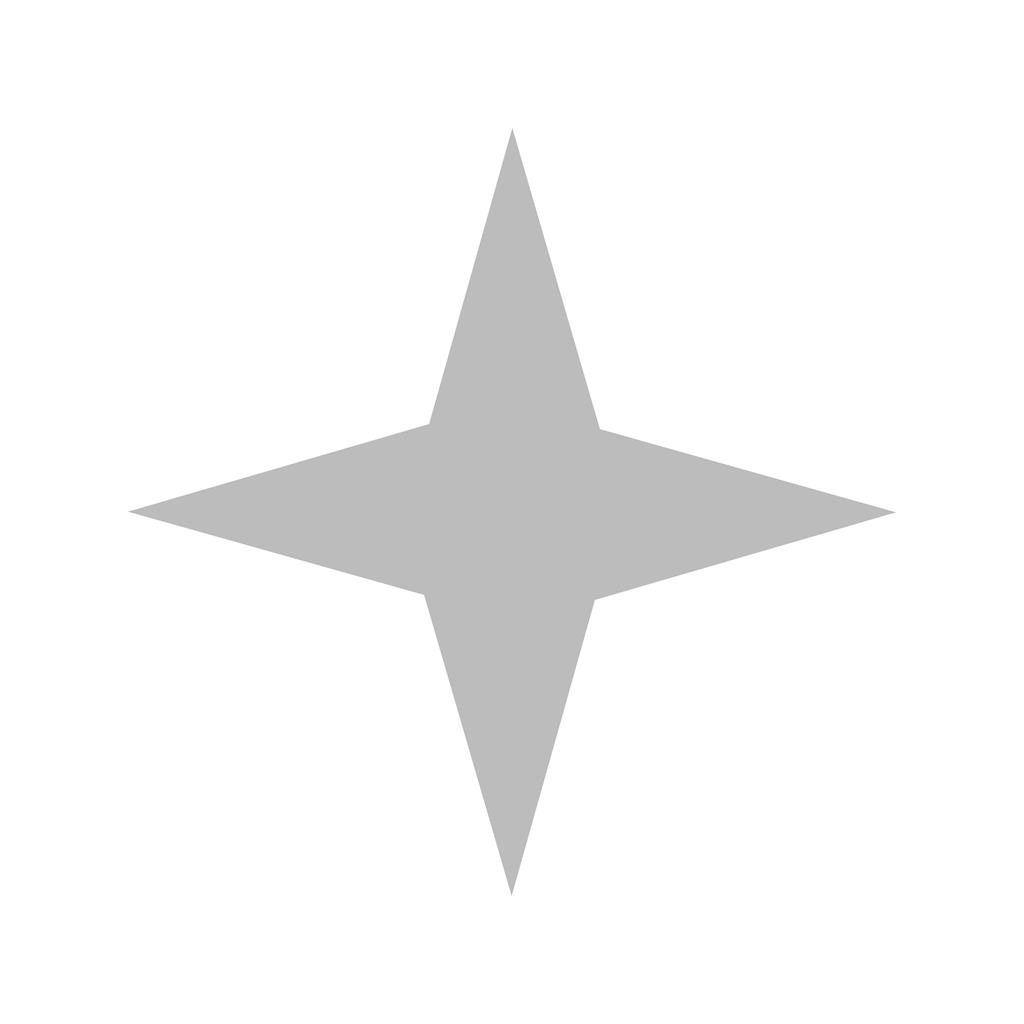 Star II Greyscale Icon - IconBunny