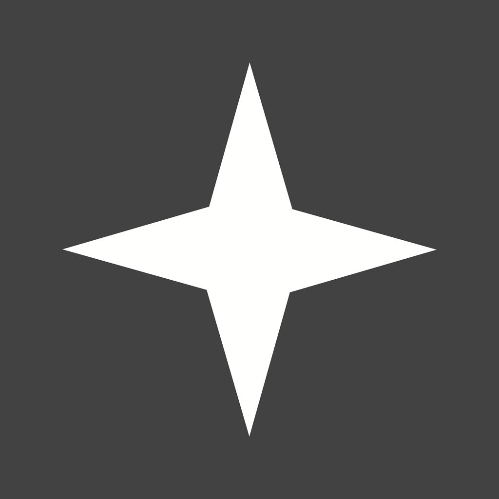 Star II Glyph Inverted Icon - IconBunny