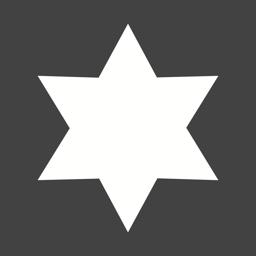 Star III Glyph Inverted Icon - IconBunny