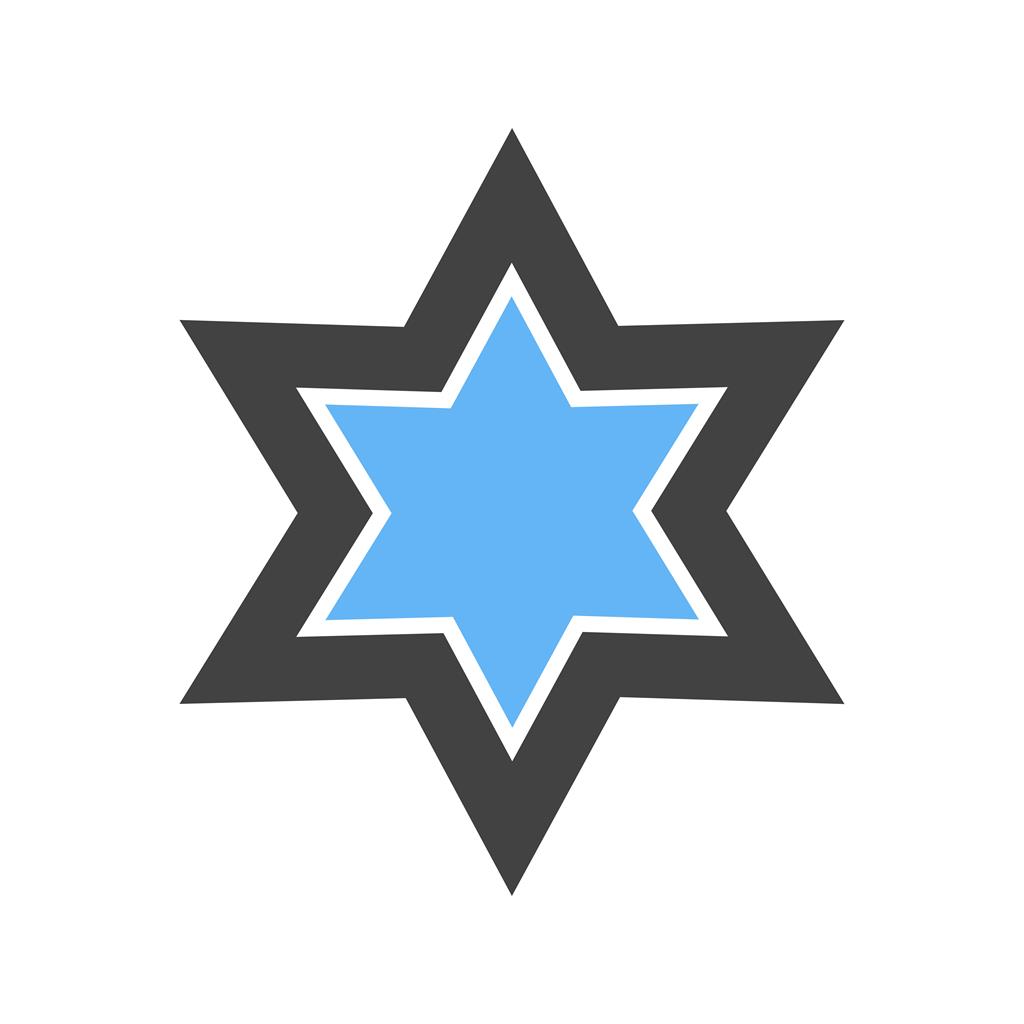 Star III Blue Black Icon - IconBunny