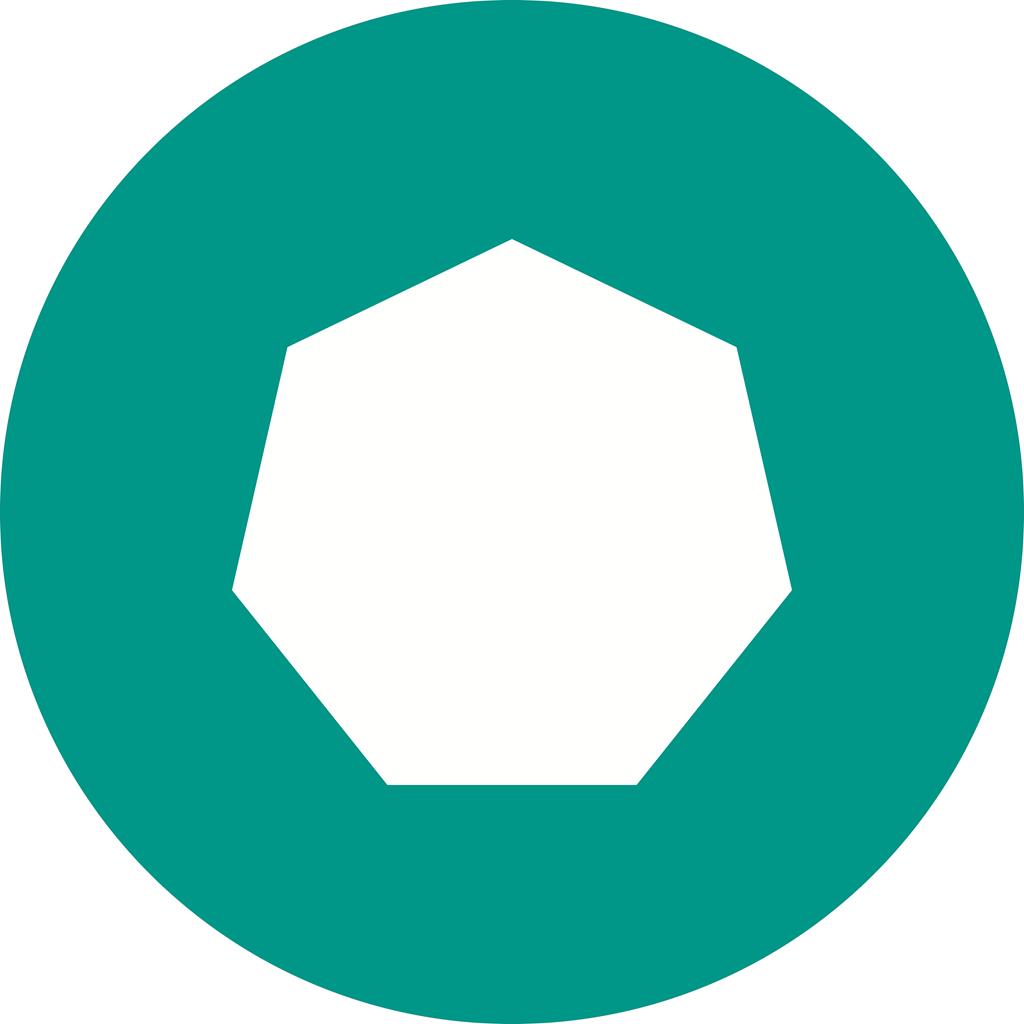 Octagon Flat Round Icon - IconBunny
