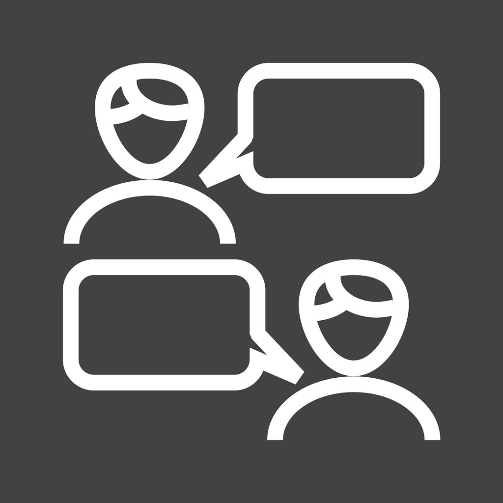 Chatting Line Inverted Icon - IconBunny