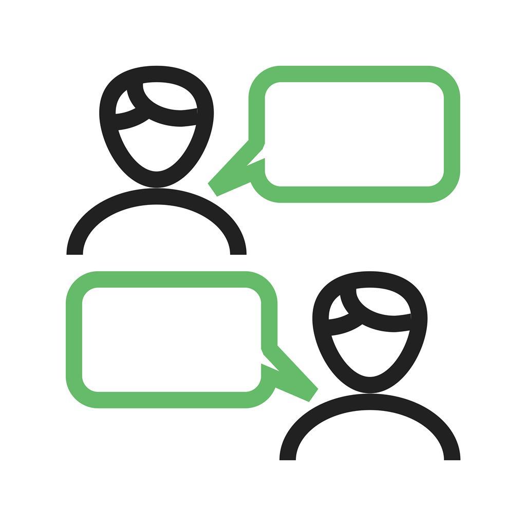 Chatting Line Green Black Icon - IconBunny