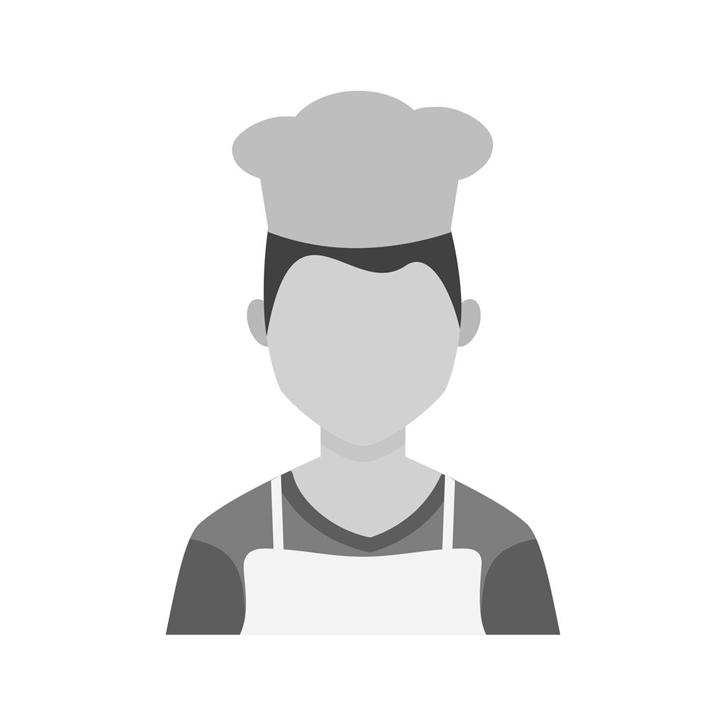 Chef Greyscale Icon - IconBunny