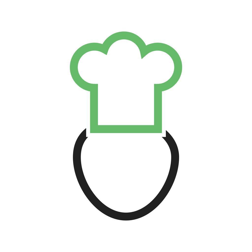 Chef Line Green Black Icon - IconBunny