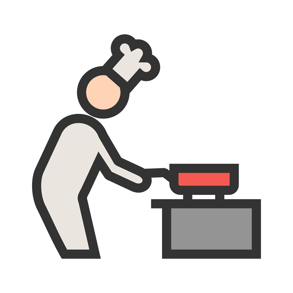 Cooking Line Filled Icon - IconBunny