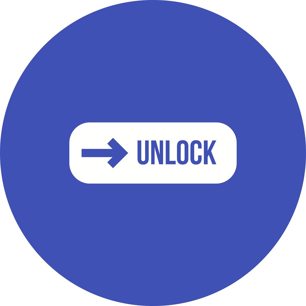 Unlock slide Flat Round Icon - IconBunny
