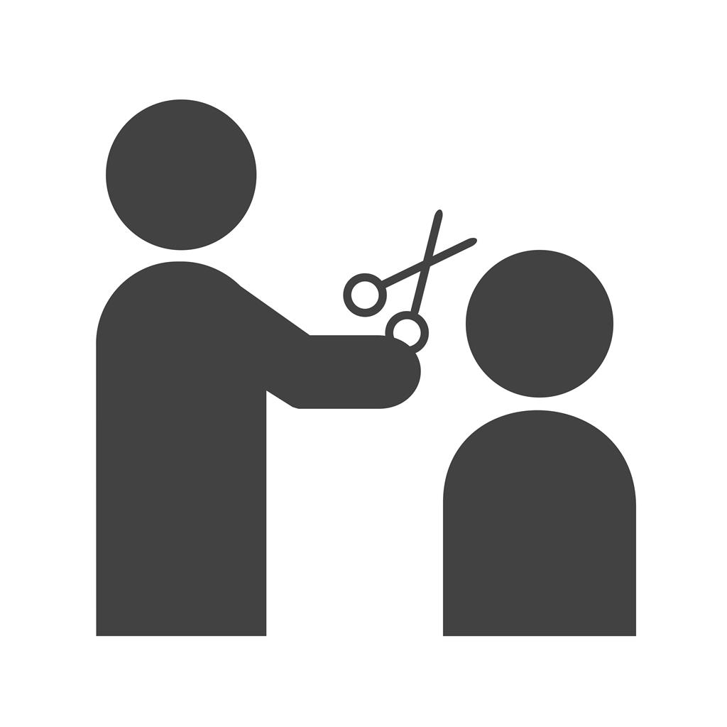 Cutting hair Glyph Icon - IconBunny