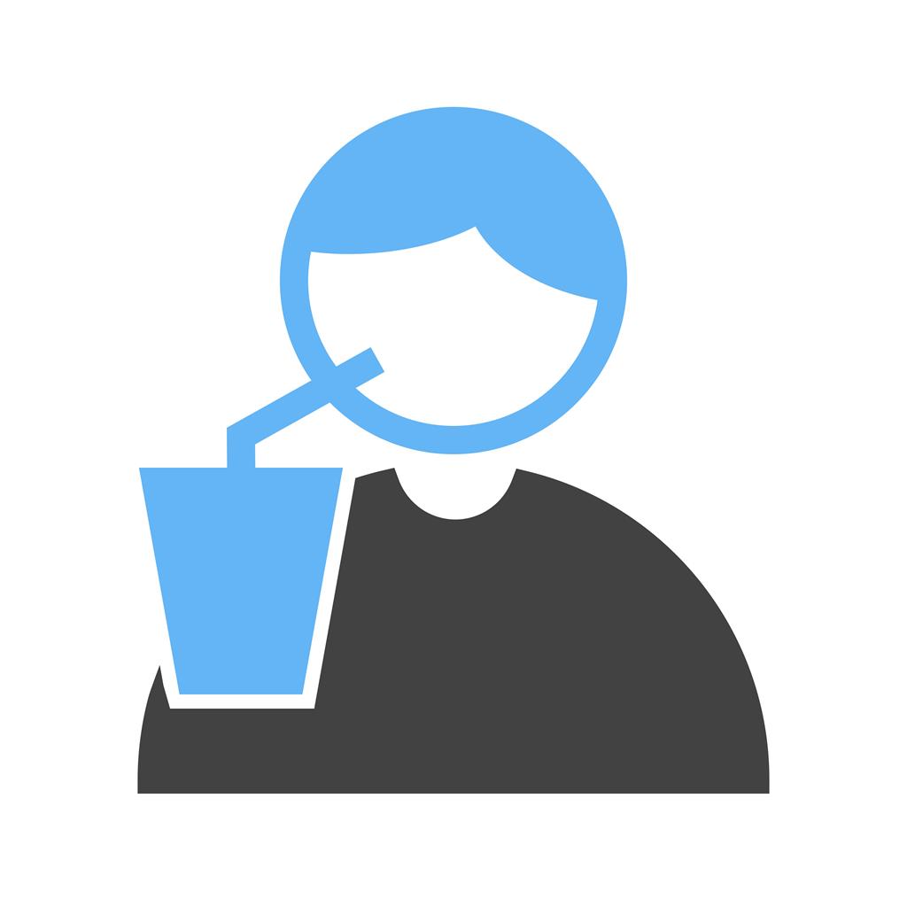 Drinking Blue Black Icon - IconBunny