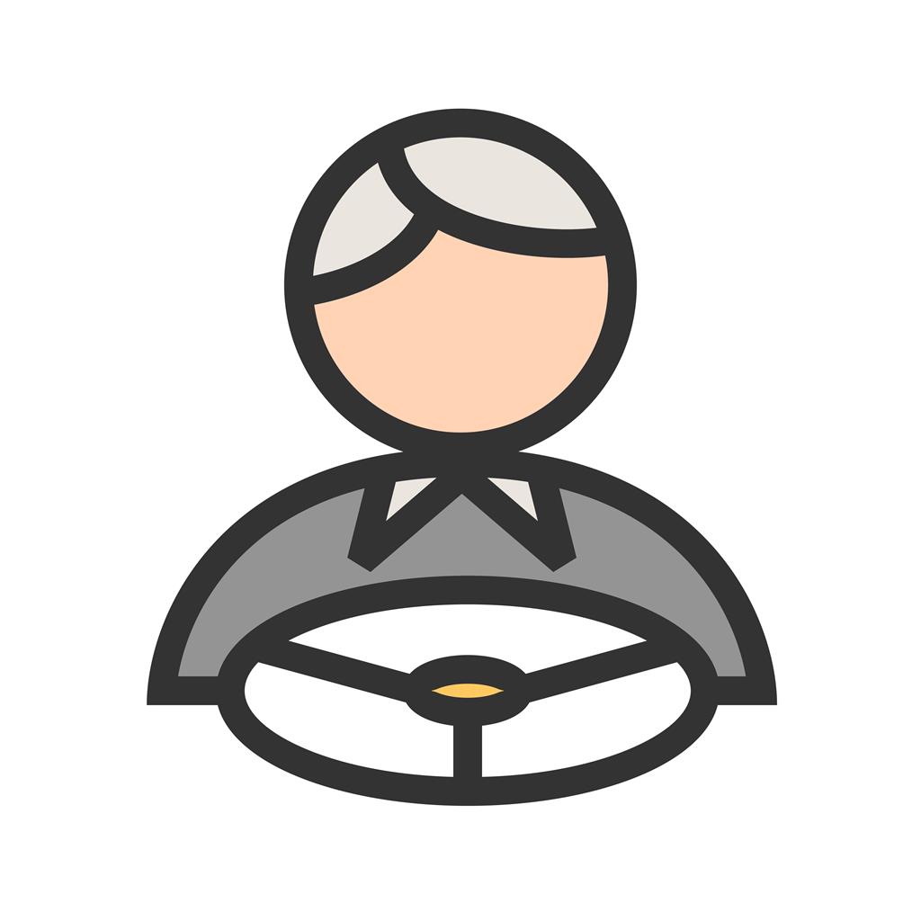 Driving Line Filled Icon - IconBunny