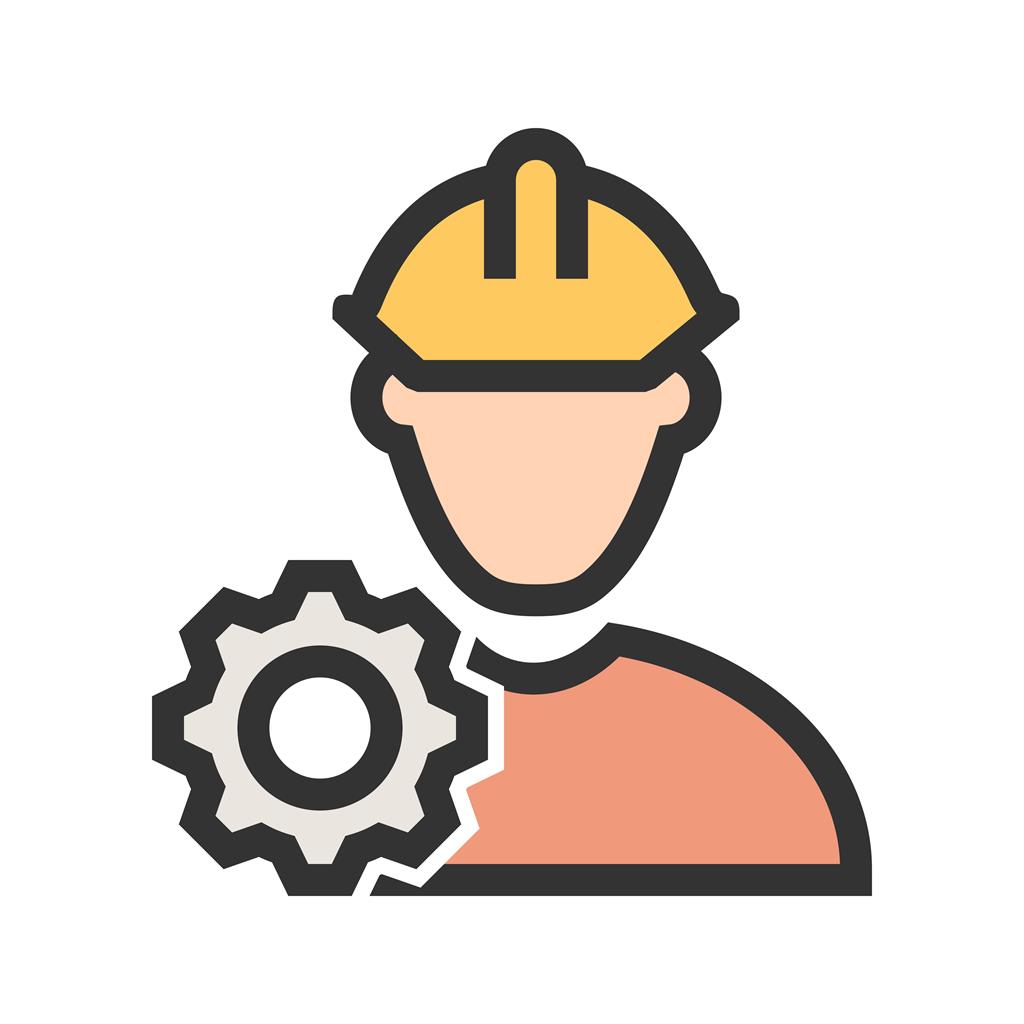 Engineer Line Filled Icon - IconBunny