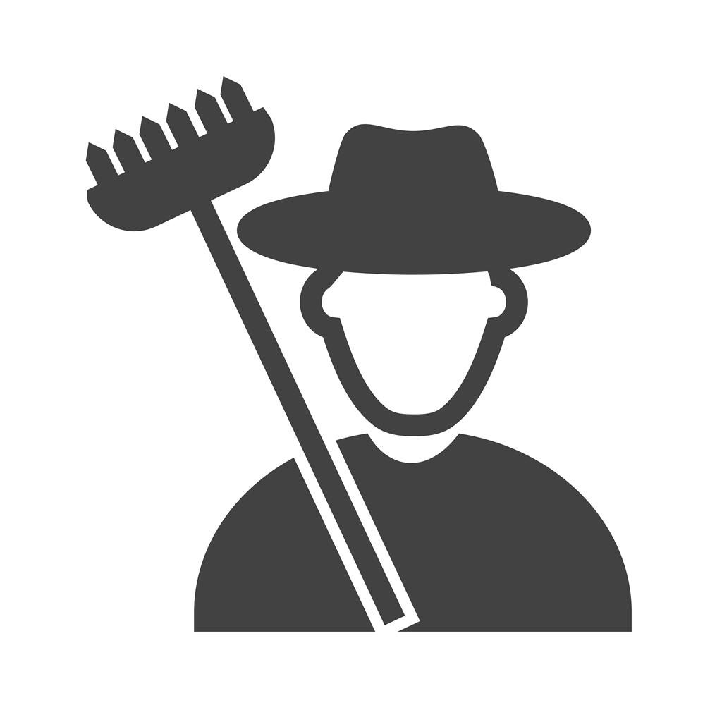 Farmer Glyph Icon - IconBunny