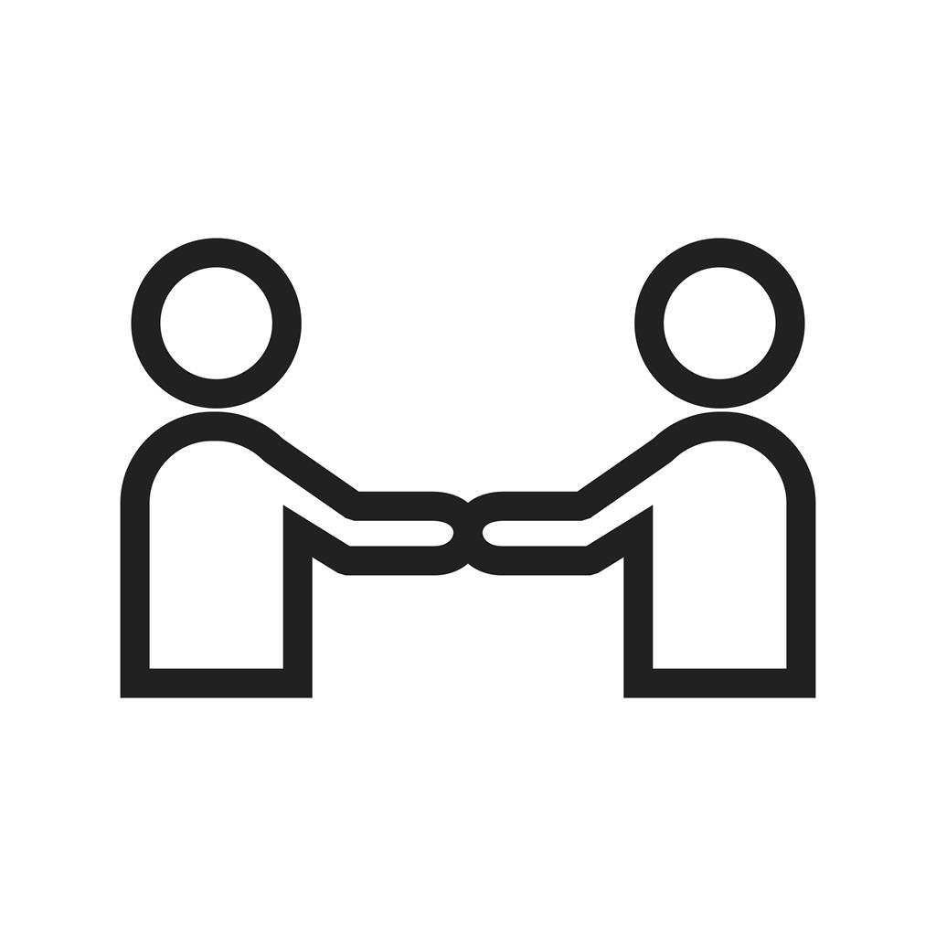 Handshake Line Icon - IconBunny