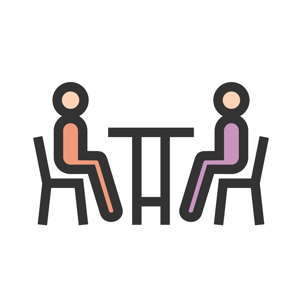 Meeting Line Filled Icon - IconBunny