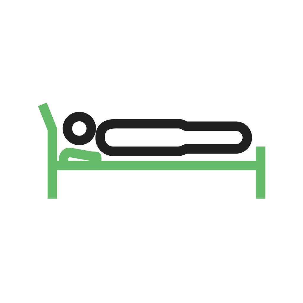 Sleeping Line Green Black Icon - IconBunny