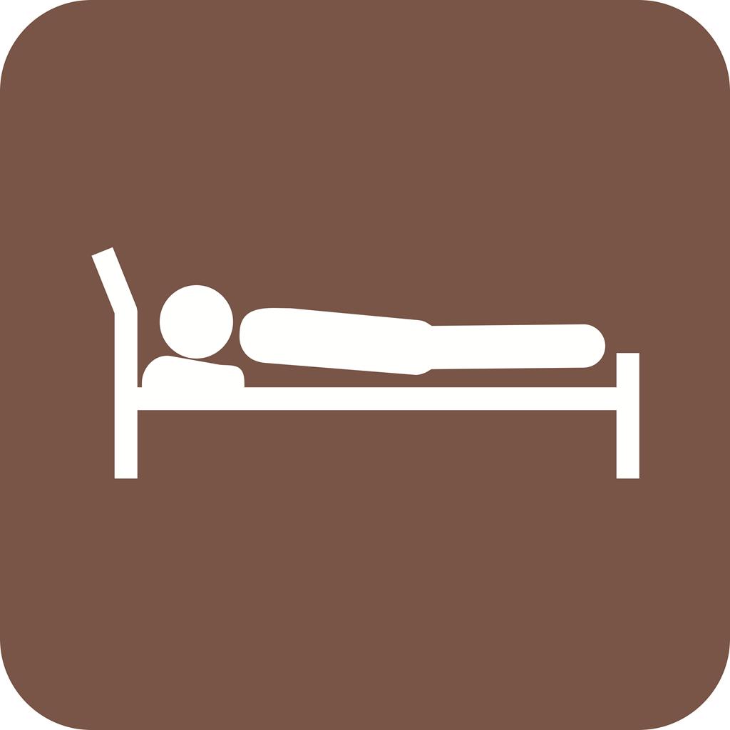 Sleeping Flat Round Corner Icon - IconBunny