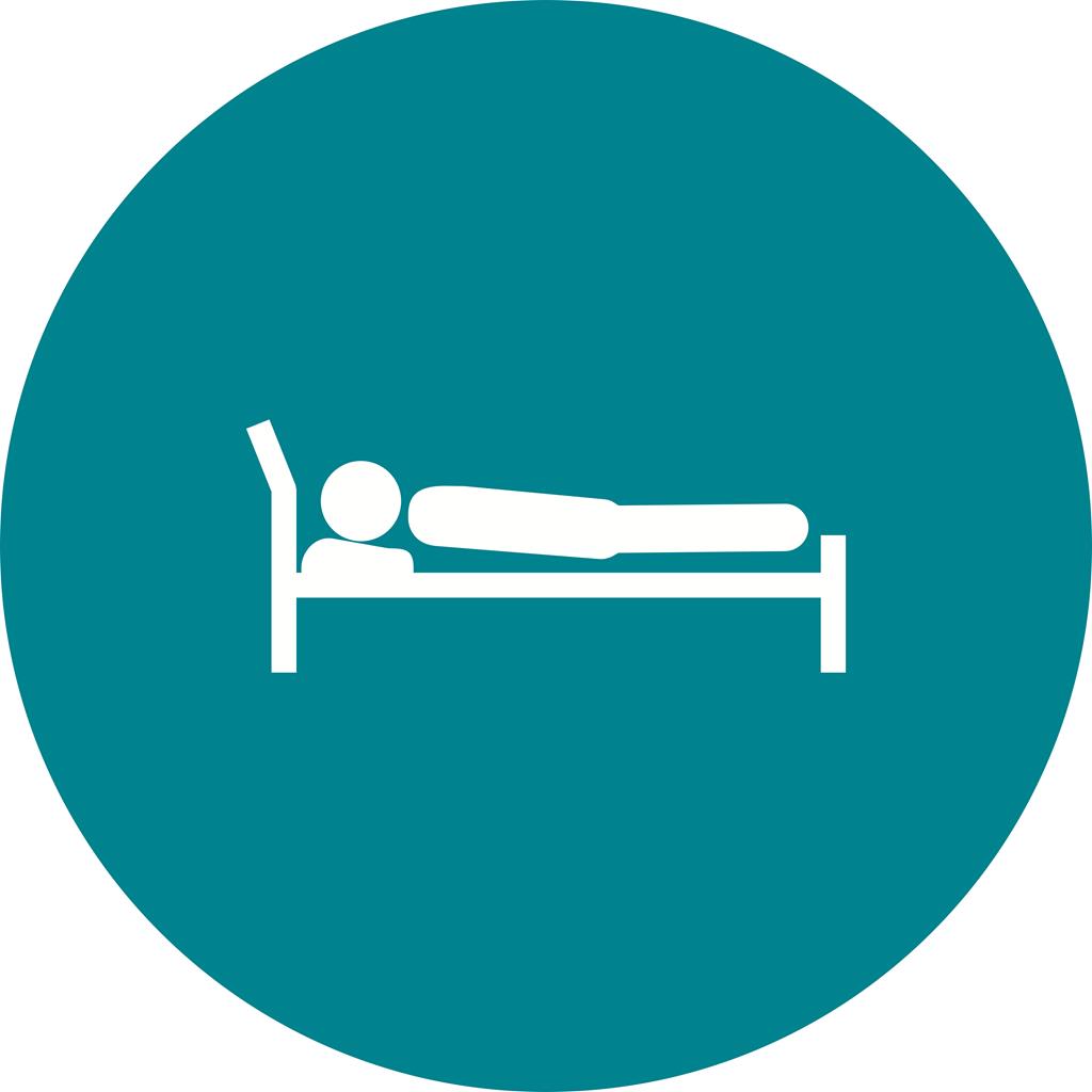Sleeping Flat Round Icon - IconBunny