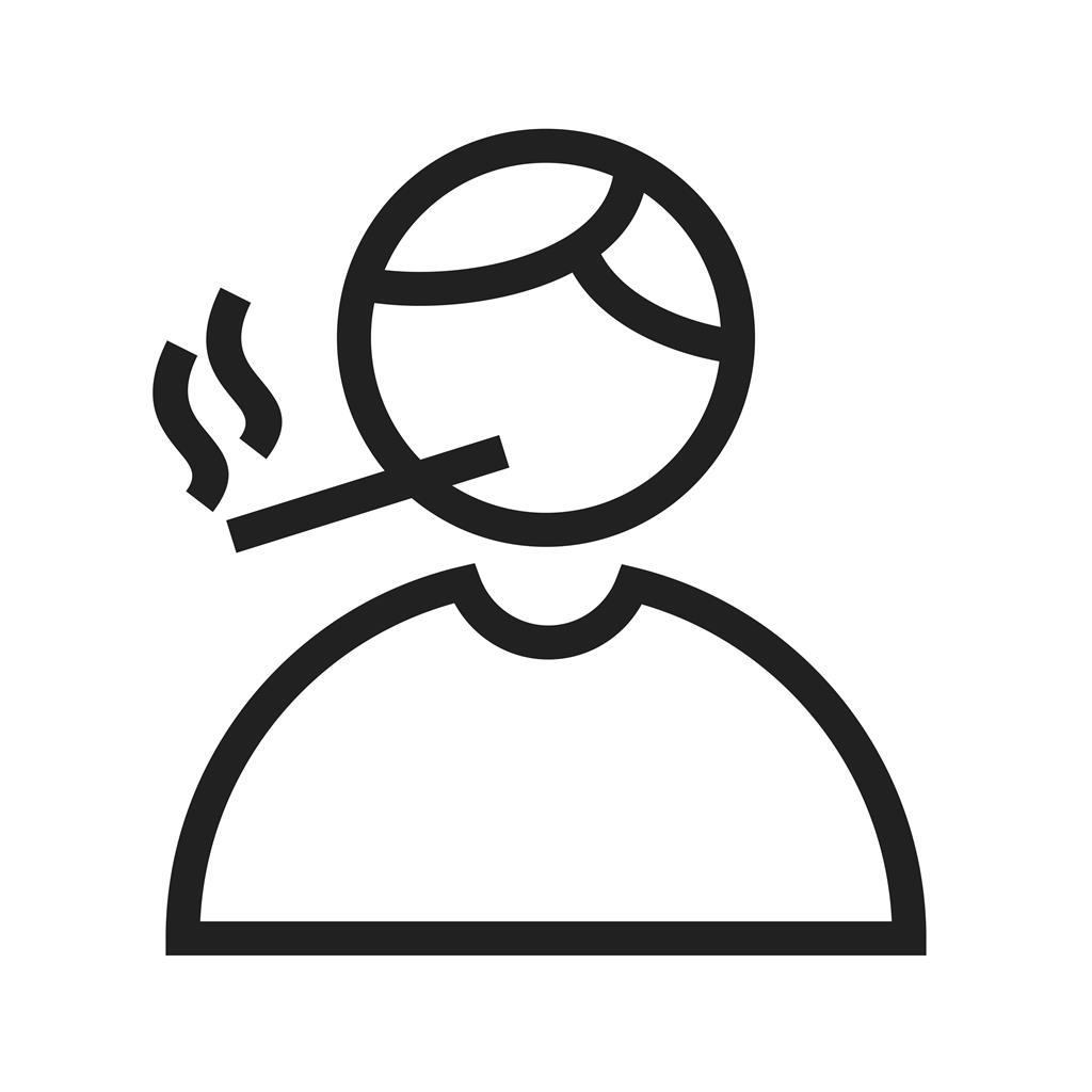 Smoking Line Icon - IconBunny