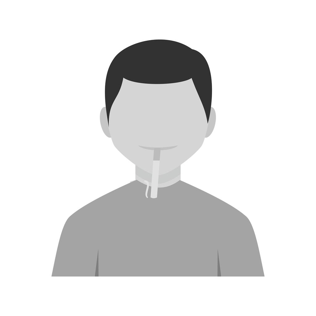 Smoking Greyscale Icon - IconBunny