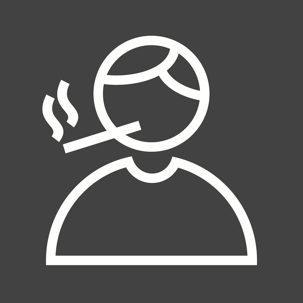 Smoking Line Inverted Icon - IconBunny