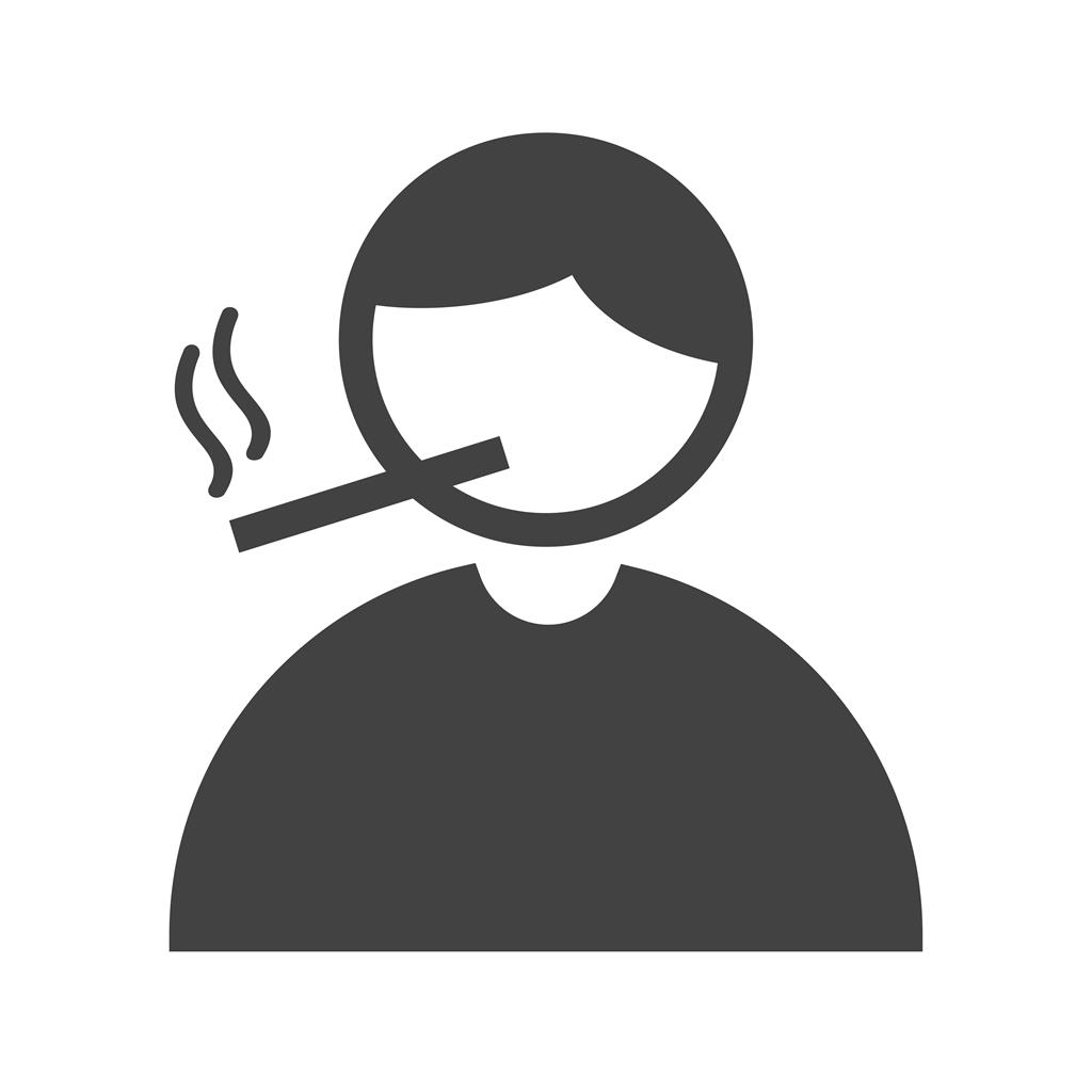 Smoking Glyph Icon - IconBunny