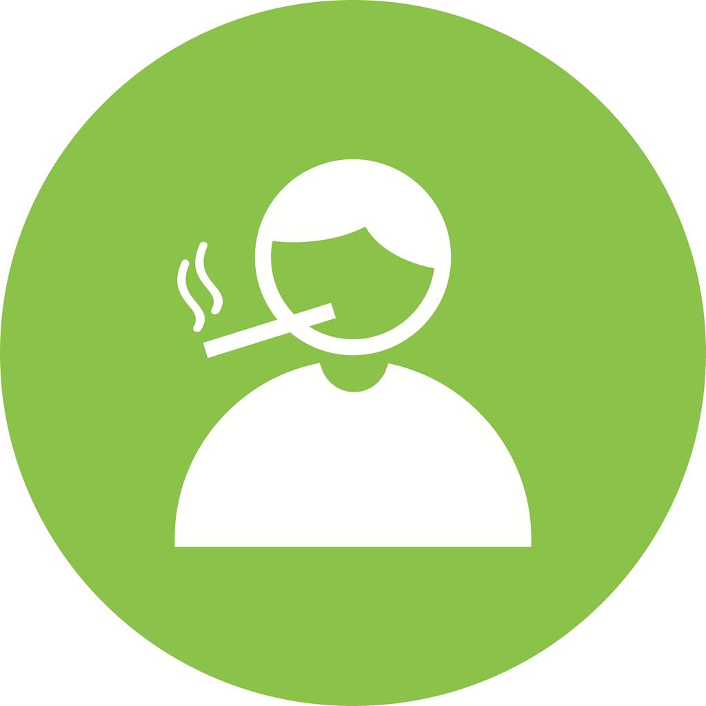Smoking Flat Round Icon - IconBunny