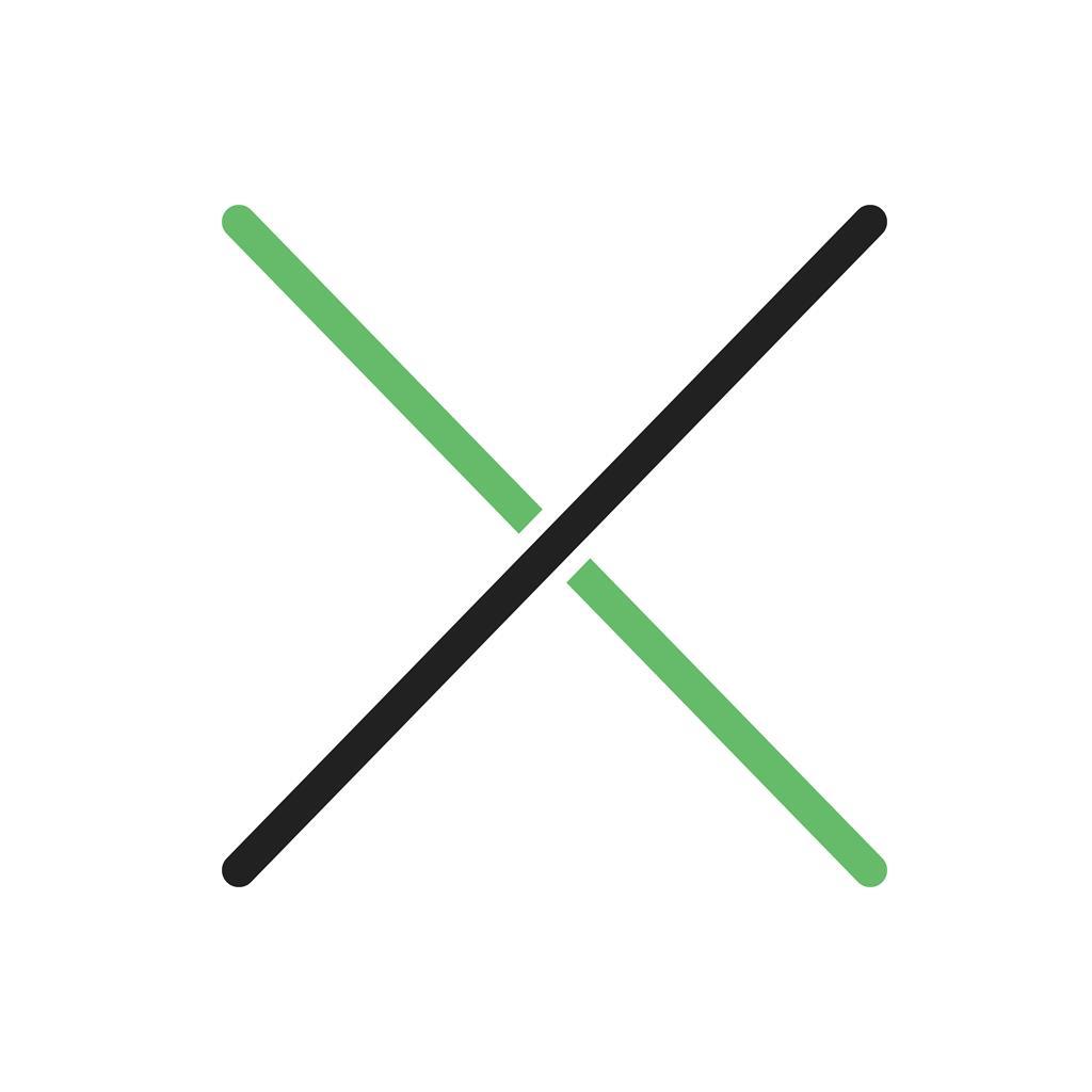 Delete Line Green Black Icon - IconBunny
