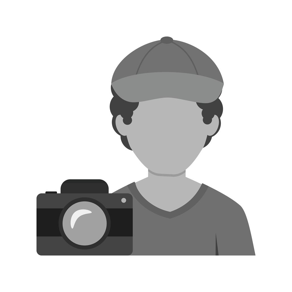 Taking picture Greyscale Icon - IconBunny