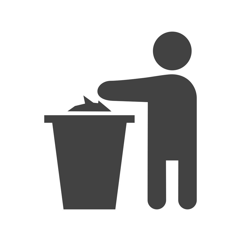 Throwing litter Glyph Icon - IconBunny