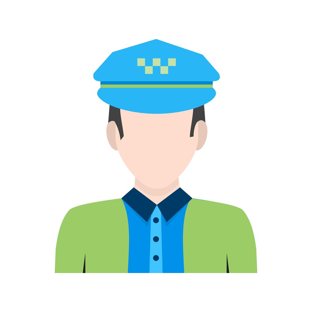 Traffic policeman Flat Multicolor Icon - IconBunny