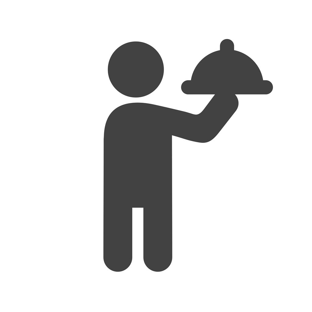 Waiter Glyph Icon - IconBunny