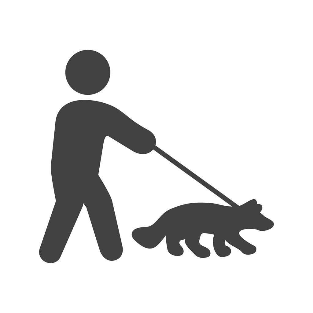 Walking dog Glyph Icon - IconBunny