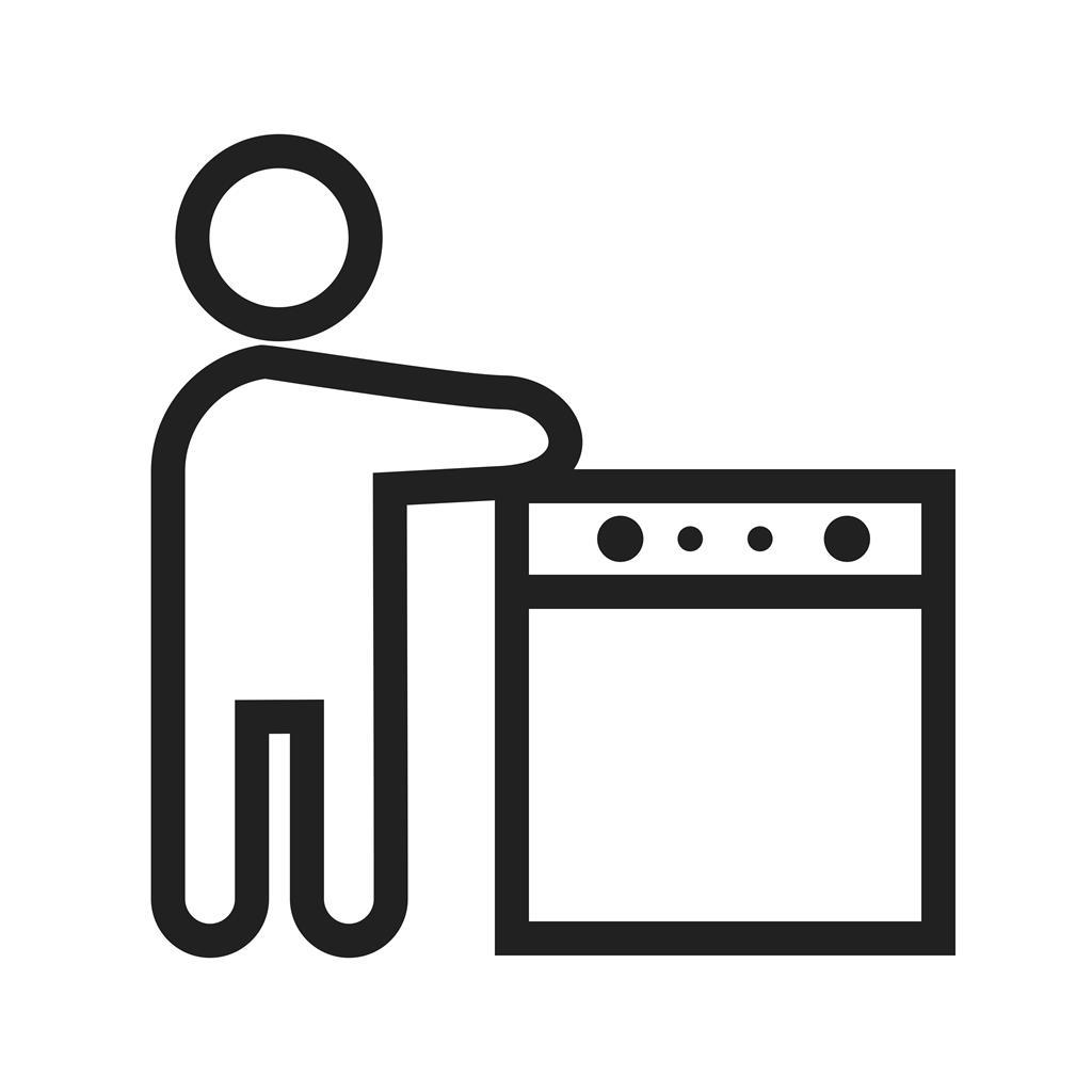 Washing utensils Line Icon - IconBunny