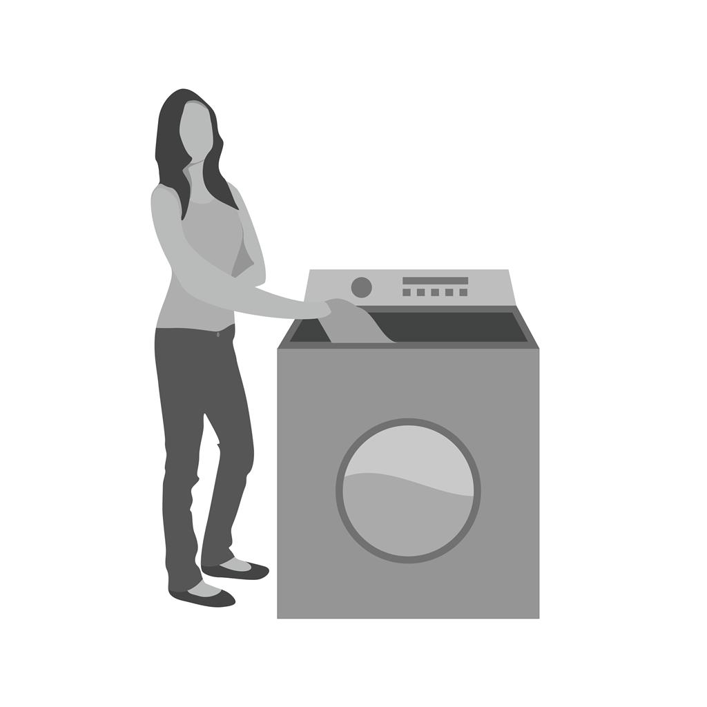 Washing utensils Greyscale Icon - IconBunny