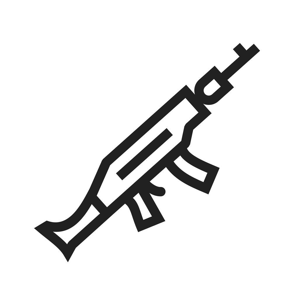 Gun Line Icon - IconBunny