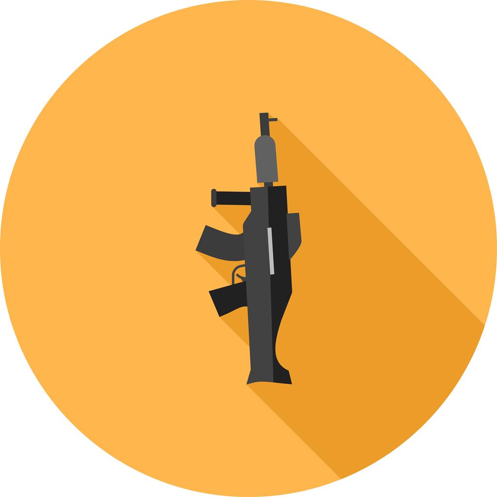Gun Flat Shadowed Icon - IconBunny
