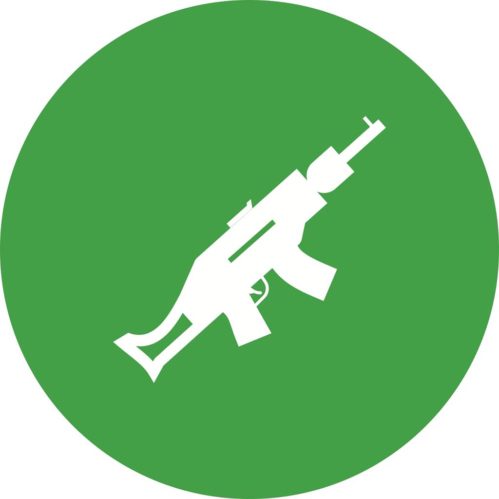 Gun Flat Round Icon - IconBunny