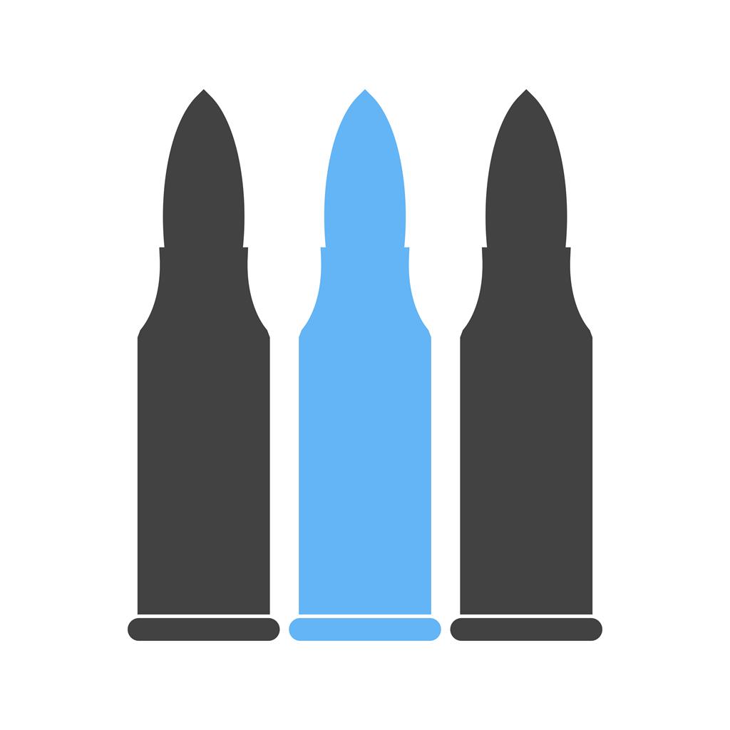 Bullets Blue Black Icon - IconBunny