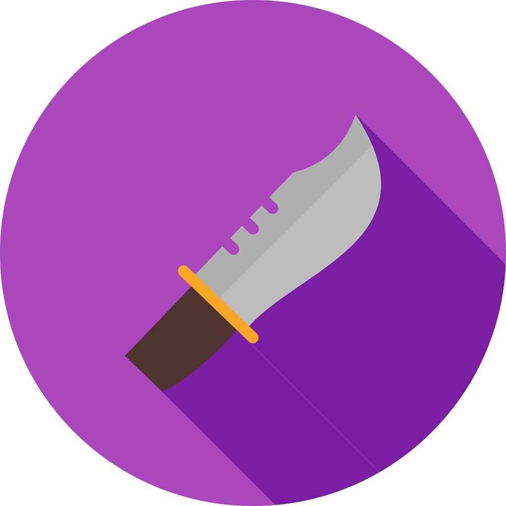 Knife Flat Shadowed Icon - IconBunny