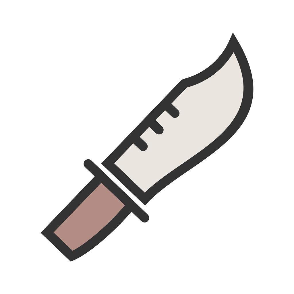 Knife Line Filled Icon - IconBunny