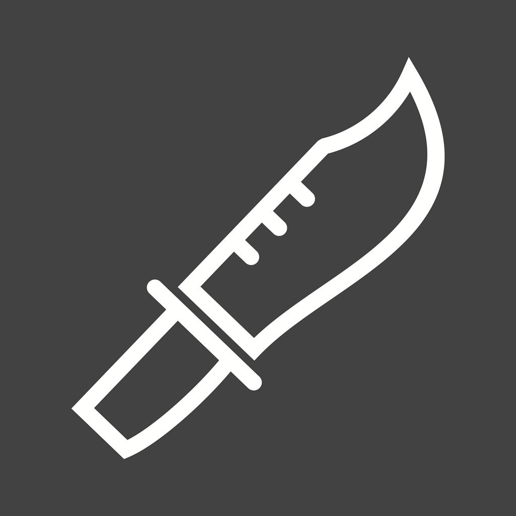 Knife Line Inverted Icon - IconBunny