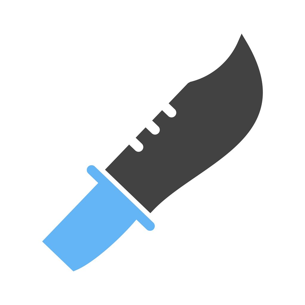 Knife Blue Black Icon - IconBunny