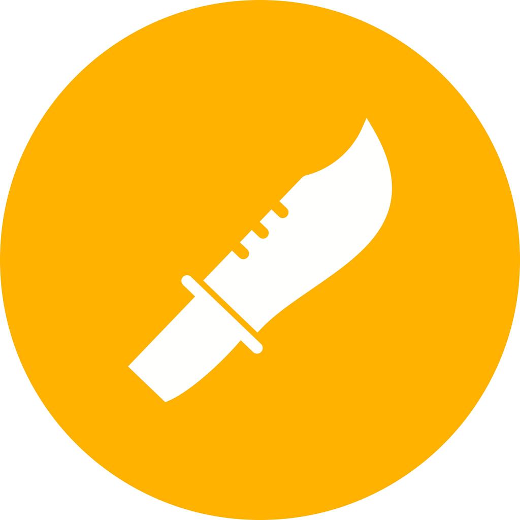 Knife Flat Round Icon - IconBunny