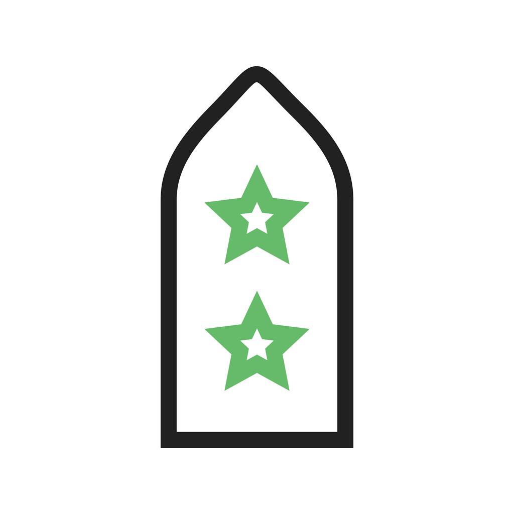Badge I Line Green Black Icon - IconBunny