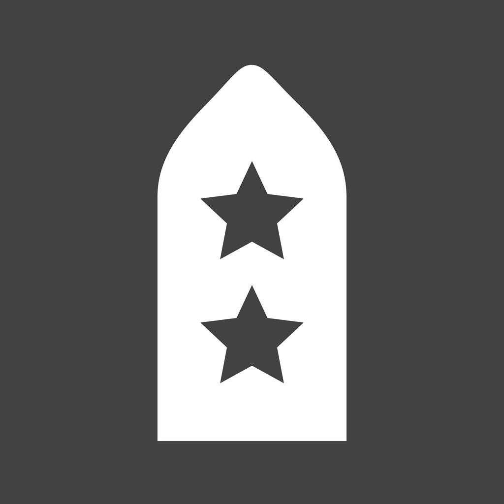 Badge I Glyph Inverted Icon - IconBunny