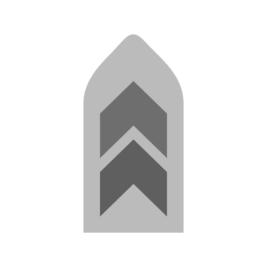 Badge II Greyscale Icon - IconBunny