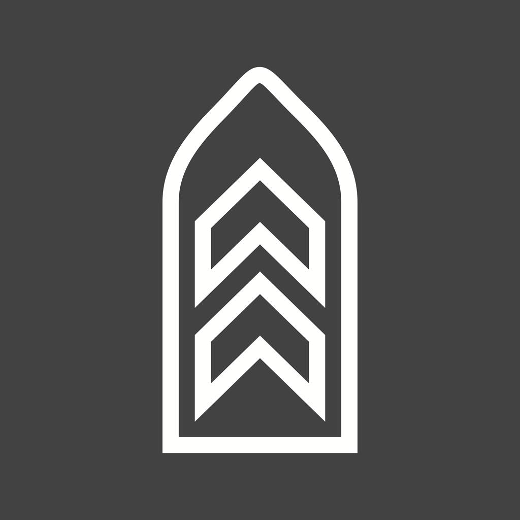 Badge II Line Inverted Icon - IconBunny